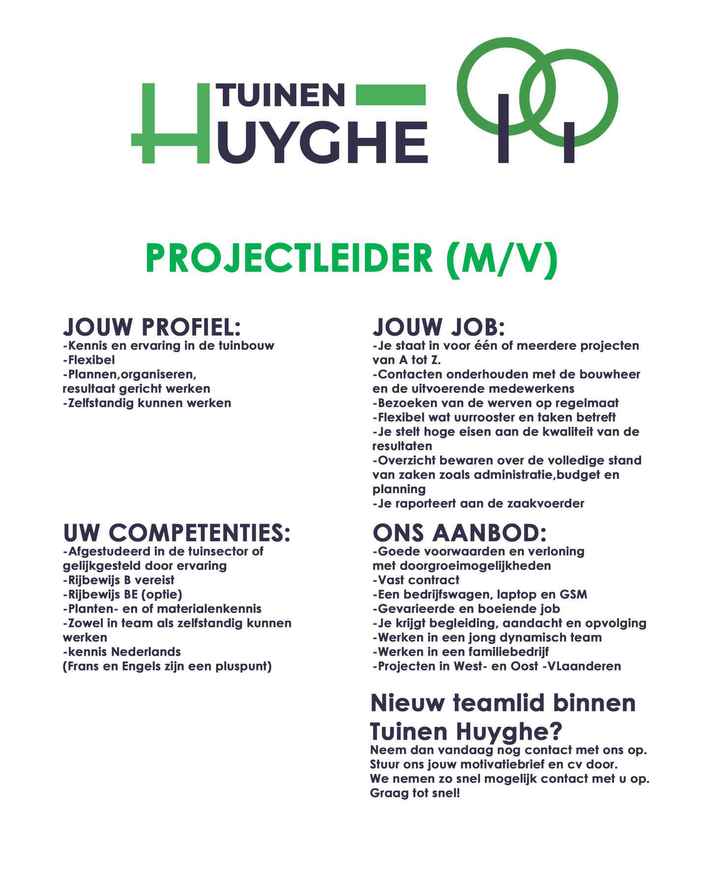 Vacature projectleider